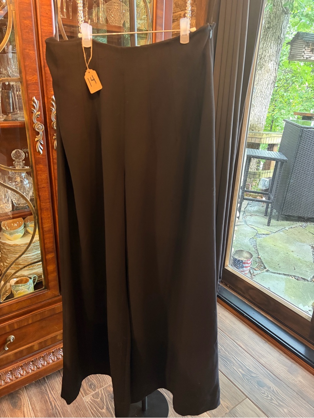 Classic Black Womens Staud extra-wide leg pants - Elegant Everyday Wear
